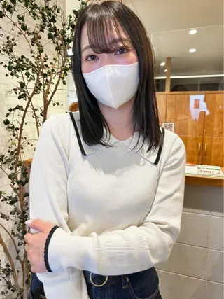 セミロング カラー パーマ ヘアアレンジ ❣️倉敷❣️美髪 カラー能登一成のヘアスタイル