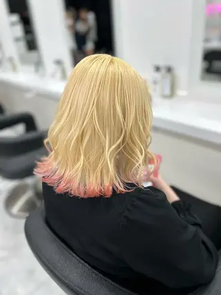 ミディアム カラー 渋谷人気1位✨カラー 縮毛、髪質改善のヘアスタイル