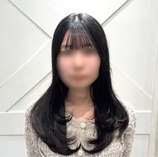 ロング 横浜|韓国レイヤー| 暖色カラー|まなとのヘアスタイル