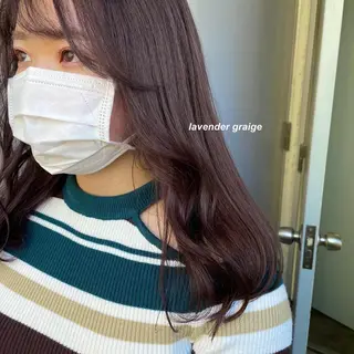 ロング カラー レイヤーカット 韓国ヘアayameのヘアスタイル