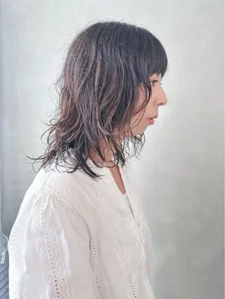 ミディアム パーマ ボブ/ゆるふわ ボブパーマ/とういのヘアスタイル