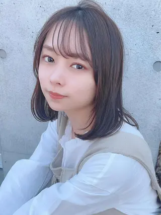 ミディアム カラー パーマ ヘアアレンジ 【公式】amble luxe池袋東口🩷のヘアスタイル