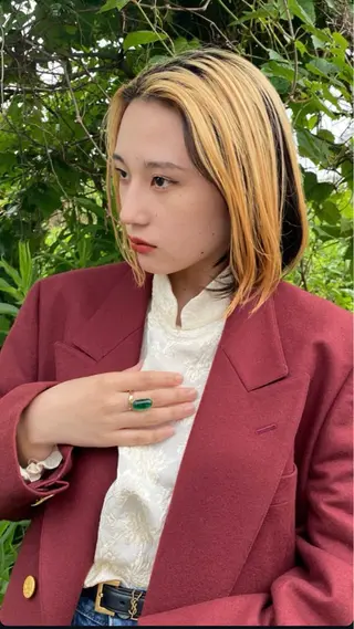 ショート ブリーチなしカラー/ パーマ/おとは🦖♡のヘアスタイル