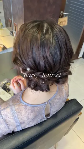 セミロング ヘアアレンジ 🤎韓国ヘア ベージュ まゆか🤎のヘアスタイル