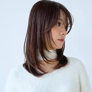 セミロング 💧艶髪ストレート ✨ロング／府川直樹のヘアスタイル