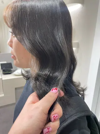 ミディアム カラー 🩰ニシムラヒカリ 半個室salon♡*のヘアスタイル