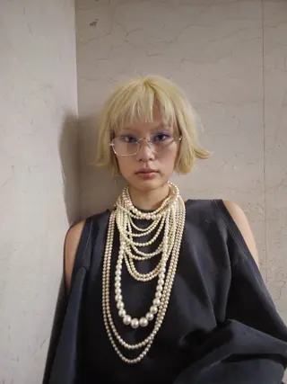 ミディアム OMA　 カタギシのヘアスタイル