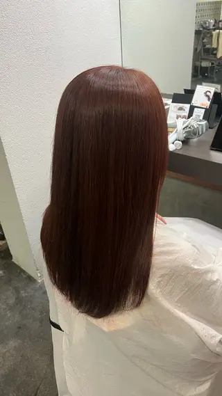 セミロング 南草津/トレンドカラ ー/パーマ 西村美月のヘアスタイル