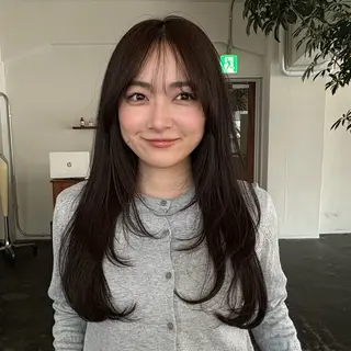 セミロング レイヤー/顔周り/ 透明感/ののか💞のヘアスタイル