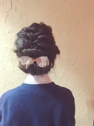 セミロング ヘアアレンジ 🪐脱白髪染め 🪐松尾菜々美のヘアスタイル