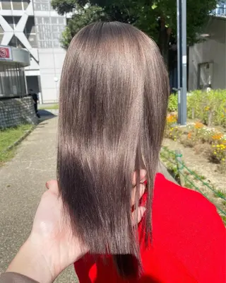 セミロング カラー 鈴木/ニュアンス パーマ/メンズのヘアスタイル