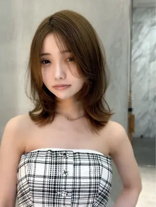 セミロング 田中 虎吾のヘアスタイル