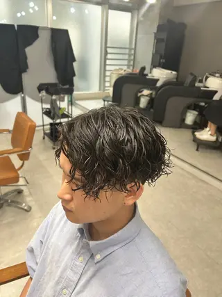 パーマ メンズ カズキ🌼曲がる 縮毛矯正のヘアスタイル
