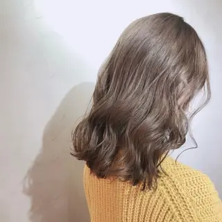 セミロング 1%【横浜】 髪質改善&ケアカラーのヘアスタイル
