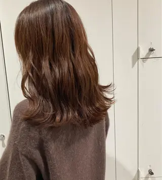 セミロング カラー 透明感カラー🫧 nanohaのヘアスタイル