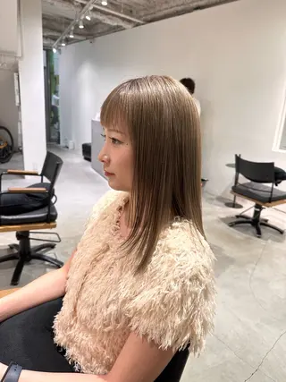 ロング カラー 松岡 陸弥のヘアスタイル