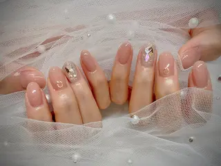 ネイル I-nailロング /ワンホン/キラキラのネイルデザイン