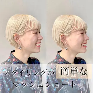ショート カラー ショート/ボブ/ 透明感カラー/ほのかのヘアスタイル