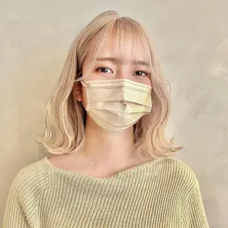 ミディアム カラー 髪質改善⌇透明感 カラー⌇川上葵のヘアスタイル