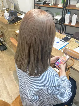 ロング カラー otoha✳︎ くすみ艶カラーのヘアスタイル