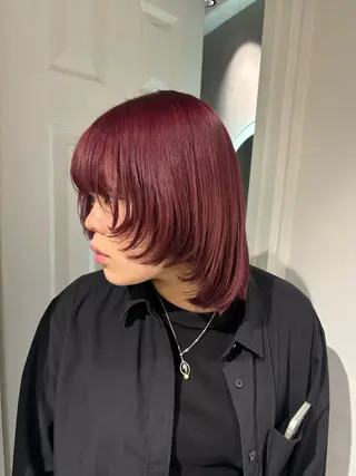 ミディアム カラー himari💜 暖色/レイヤーカットのヘアスタイル