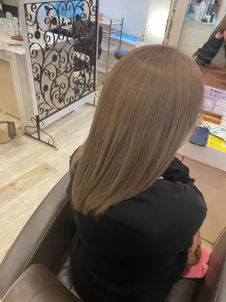 ミディアム カラー 東恩納 誠のヘアスタイル