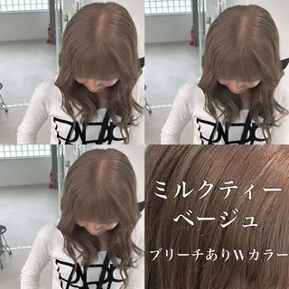 ロング メンズ 艶感ミルクティー🤍 色落ち綺麗🤍ともやのヘアスタイル