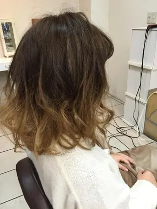 ミディアム カラー 西村 達哉のヘアスタイル