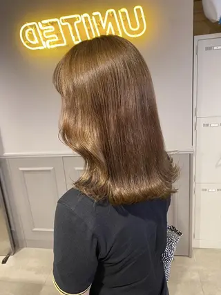 カラー 盛れる上質ワンホン ヘア🤍YUME🤍のヘアスタイル