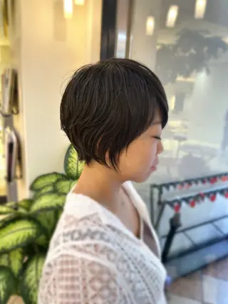 ショート 小顔レイヤー💗 木村実樹のヘアスタイル