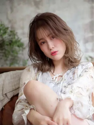 ミディアム カラー ✨縮毛矯正/髪質改善 錦糸町/松坂拓馬のヘアスタイル