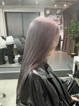ロング カラー ハイトーン&髪質改善 &韓国エクステ🤎のヘアスタイル