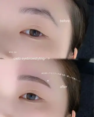 アイブロウ cieloオアシス店 MEI♡̴⟡.˚のマツエク・マツパデザイン