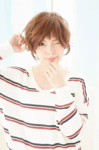 ショート パーマ カラー 🐱higajo🐱 比嘉門(ヒガジョウ)のヘアスタイル