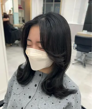 ミディアム 大人韓国ヘア🎀 しょうこLuanaのヘアスタイル