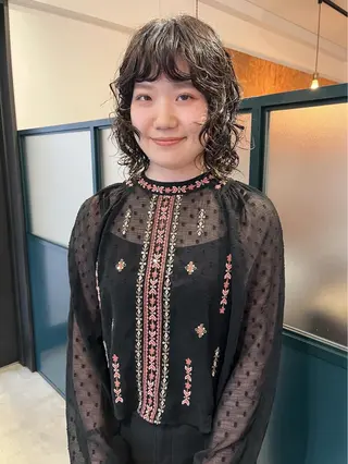 ショート パーマ 暖色/パーマ 🌼クニトウメイのヘアスタイル