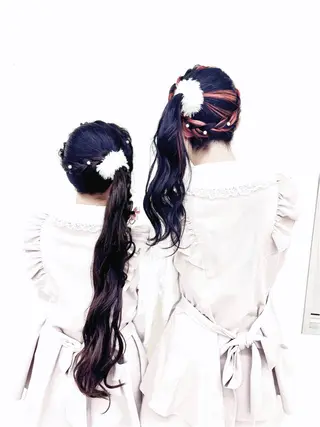 ロング ヘアアレンジ 🧸似合わせデザイン ほそいけいこ🧸のヘアスタイル