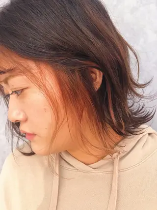 ミディアム カラー 清水 彬允のヘアスタイル