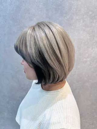 ミディアム カラー 【𝐀𝐬𝐡大森】 石崎竜祐のヘアスタイル