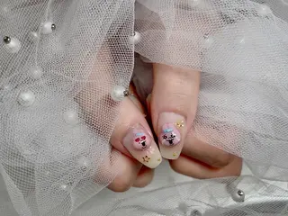 ネイル I-nailロング /ワンホン/キラキラのネイルデザイン