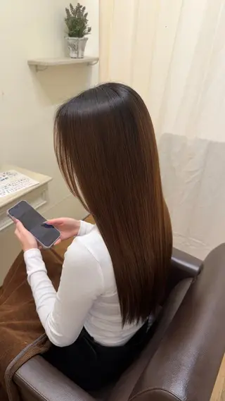 ロング 南草津/トレンドカラ ー/パーマ　西村美月のヘアスタイル