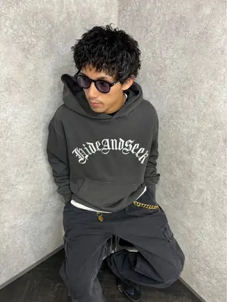 パーマ メンズ 谷 勇汰のヘアスタイル