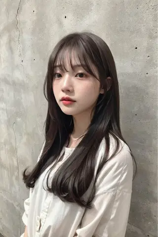 ロング Rin♡透明感ピンク 🎀白肌ラベンダーのヘアスタイル