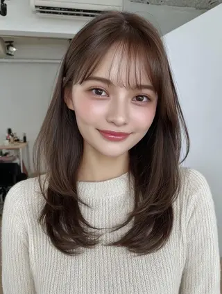 ミディアム 堀 和香菜のヘアスタイル