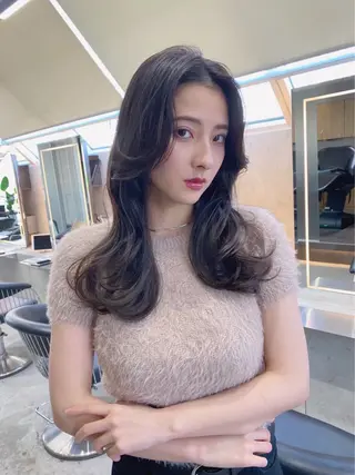 セミロング 髪質改善レイヤー/ ボブたんの翔太のヘアスタイル