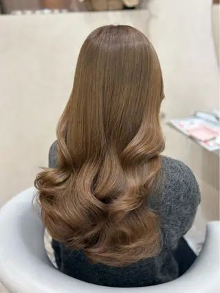 ロング カラー 新宿/韓国ヘア 中明度カラー/かやのヘアスタイル