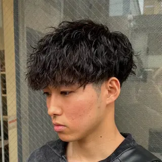 パーマ ヘアアレンジ メンズ 梅田/メンズパーマ /短髪/田中崇奨のヘアスタイル