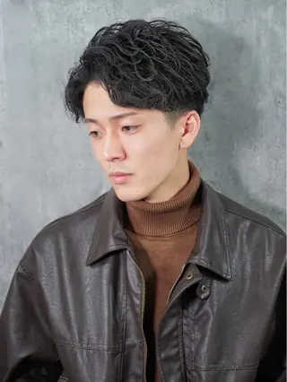 ショート パーマ 田場 彪太郎のヘアスタイル