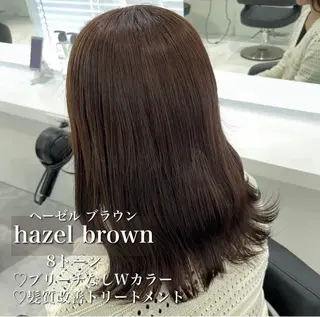 カラー 🤍ブリーチなし ブラウンhimi🤍のヘアスタイル