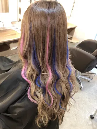 ロング カラー ヘアアレンジ Hair Make Salon ZEROのヘアスタイル